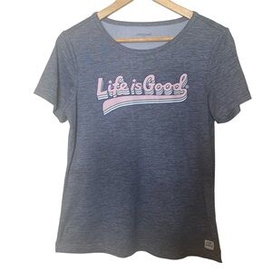 🩷Life is good sleep top gray size small